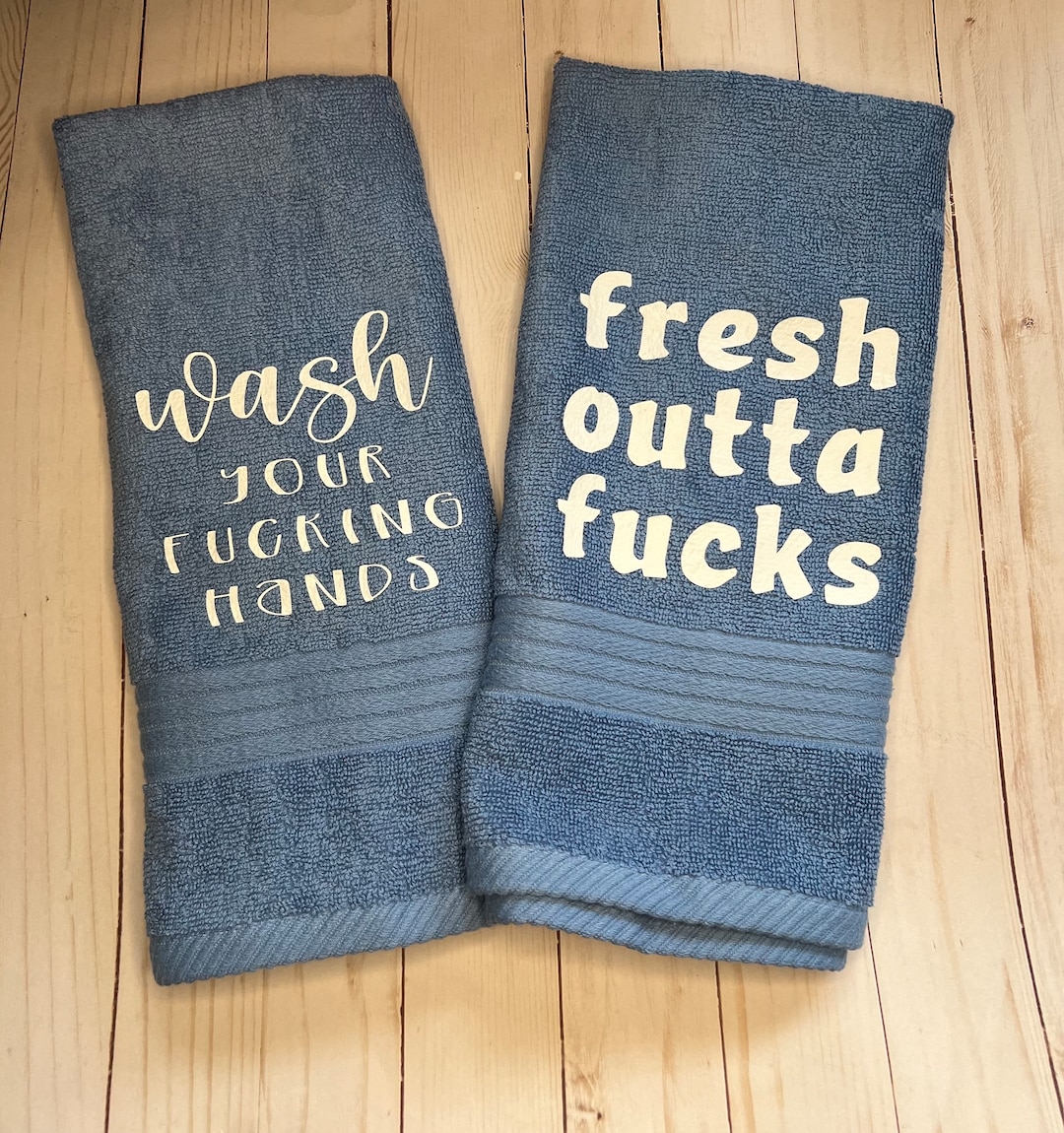 Funny Bathroom Hand Towels/funny Bathroom Towels/wash Your Hands ...
