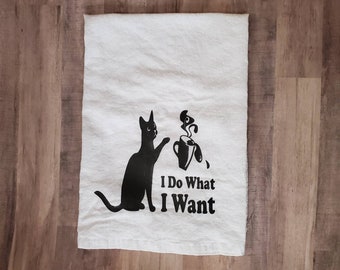 Cat Lover Dish Towel/Cat Gifts/Cat Gift Ideas/Cat Kitchen Towels/Funny Kitchen Towels/Funny Dish Towels/Funny Kitchen Decor