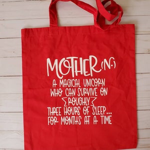Cute Canvas Tote Bag/Mothers&#39; Day Ideas/Mom&#39;s Birthday/Mom Gift Ideas/New Mom Gifts/Mother Gift Ideas
