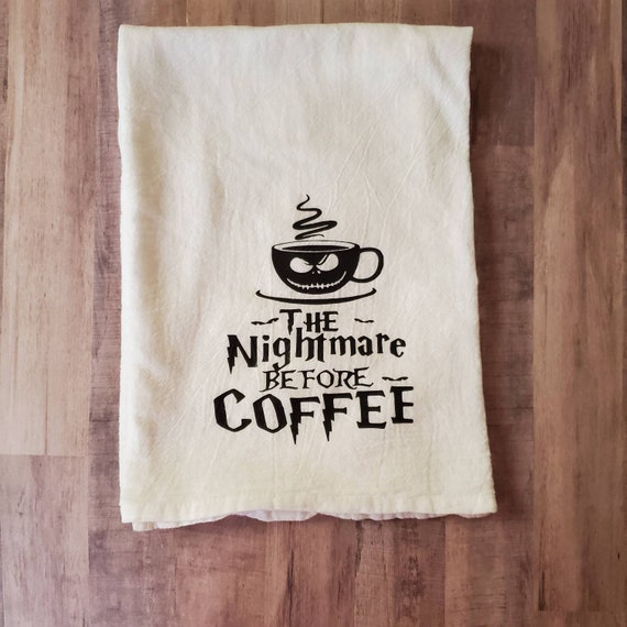 Coffee Drinker Dish Towel/Coffee Gifts/Movie Gifts/Funny Dish Towels/Funny Kitchen Decor