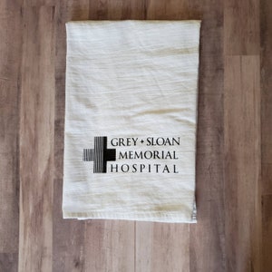 Grey Sloan Hospital Dish Towels Grey&#39;s Anatomy Gifts TV Gifts Cute Dish Towels Kitchen Decor