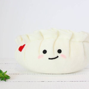 Dumpling Plush, Food Plush, Dim Sum Plush, Dim Sum, Potsticker Plush, Gyoza Plush, Dumpling Plushie, Stuffed Animal image 1