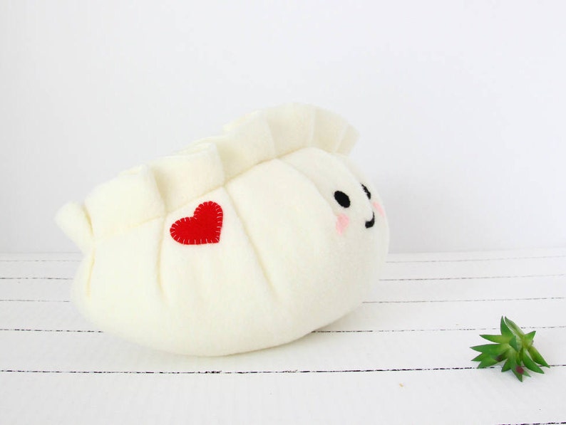 Dumpling Plush, Food Plush, Dim Sum Plush, Dim Sum, Potsticker Plush, Gyoza Plush, Dumpling Plushie, Stuffed Animal image 2