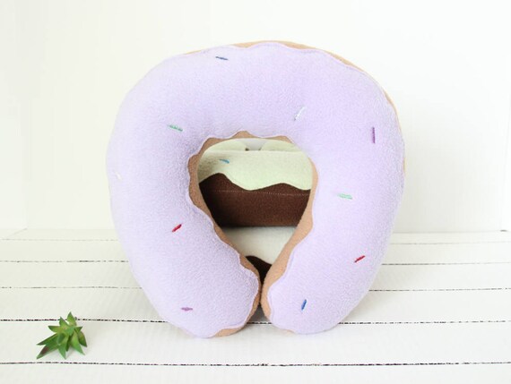 Donut Neck Pillow Neck Pillow Donut Plush Donut Stuffed Etsy