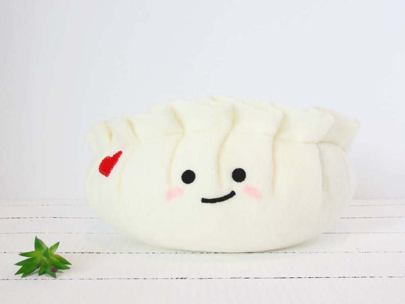 Dumpling Plush, Food Plush, Dim Sum Plush, Dim Sum, Potsticker Plush, Gyoza Plush, Dumpling Plushie, Stuffed Animal image 1