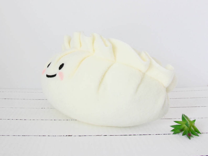 Dumpling Plush, Food Plush, Dim Sum Plush, Dim Sum, Potsticker Plush, Gyoza Plush, Dumpling Plushie, Stuffed Animal image 3