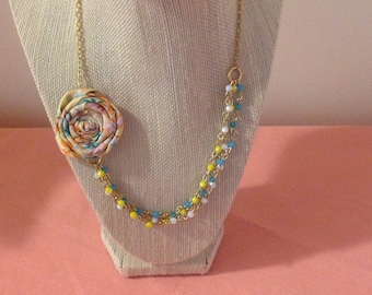 Petite Springtime Rosette Necklace