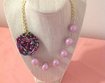 Simple Holographic Rosette Necklace