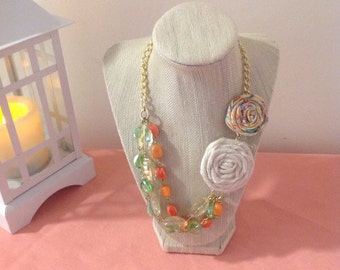 Spring time rosette necklace