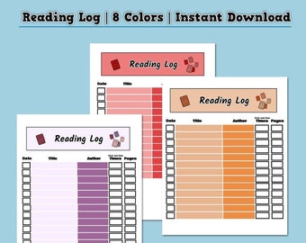 Reading Log Printable for Adults - Etsy