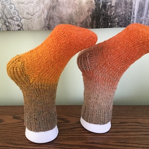 Hand Knitted Sheep Wool Socks for Women. Size 5-6