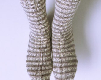 Hand Knitted, Regia Socks for Women. Size fits 8-9.