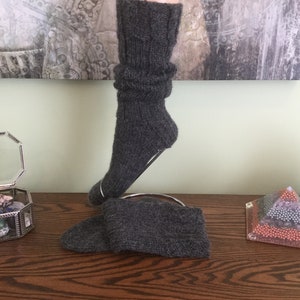 Alpaca/Acrylic blend long socks.Leg Warmers.Warm socks.