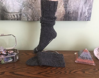 Alpaca/Acrylic blend long socks.Leg Warmers.Warm socks.