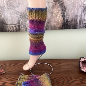 Leg warmers. Seamless leg warmers. Women leg warmers. Locally made . Hand knitted leg warmers.Vegan friendly leg warmers.Leg sleeves. image 2