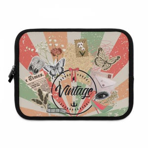 Retro Laptop Sleeve Inspired by Forgotten Times, Vintage Laptop Case, 70s-Inspired Laptop Sleeve Soft and Stylish