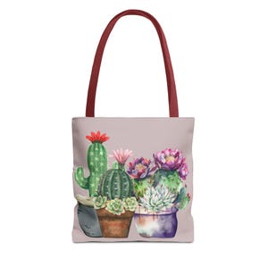 Cactus & Succulent Tote Bag Fresh Botanical Style