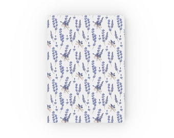 Lavender Flowers Hardcover Notebook Elegant Journal for Daily Writing