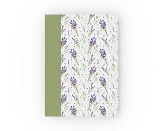 Lavender Floral Hardcover Journal: Elegant Purple Flower Notebook
