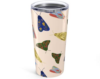 Blue & Green Songbirds Tumbler: Stainless Steel Insulated Cup