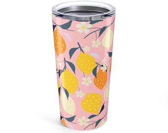 Lemon Pink Tumbler Fresh & Fun Stainless Steel Cup