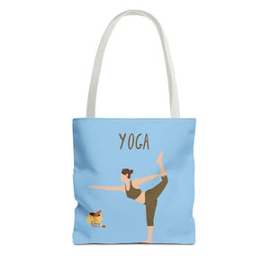 Yoga Tote Bag - Stylish Yoga Accessories, Eco-Friendly Beach Bag, Gift for Yogis, Workout Bag, Fun Exercise Tote