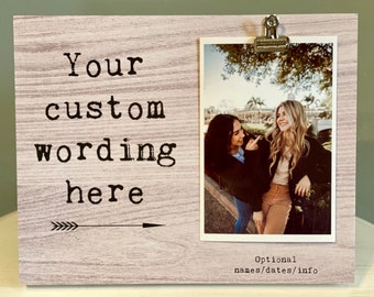 Personalized Add Your Custom Text Engraved Anodized Aluminum Hanging/Tabletop Personlized Group Family Photo Picture Frame Personalized Add Your Custom Text Engraved Anodized Aluminum Hanging/Tabletop Personlized Group Family Photo Picture Frame