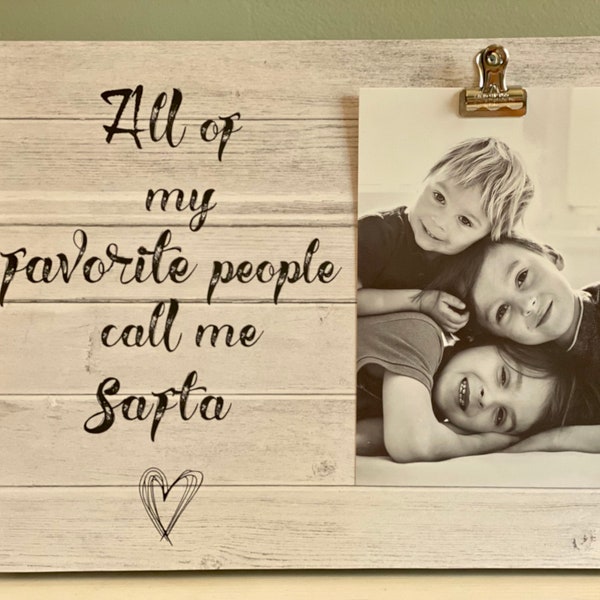Safta Gift Idea | All My Favorite People Call Me Safta Photo Frame | Personalized/Customized Grandma Mother's Day or Birthday Present