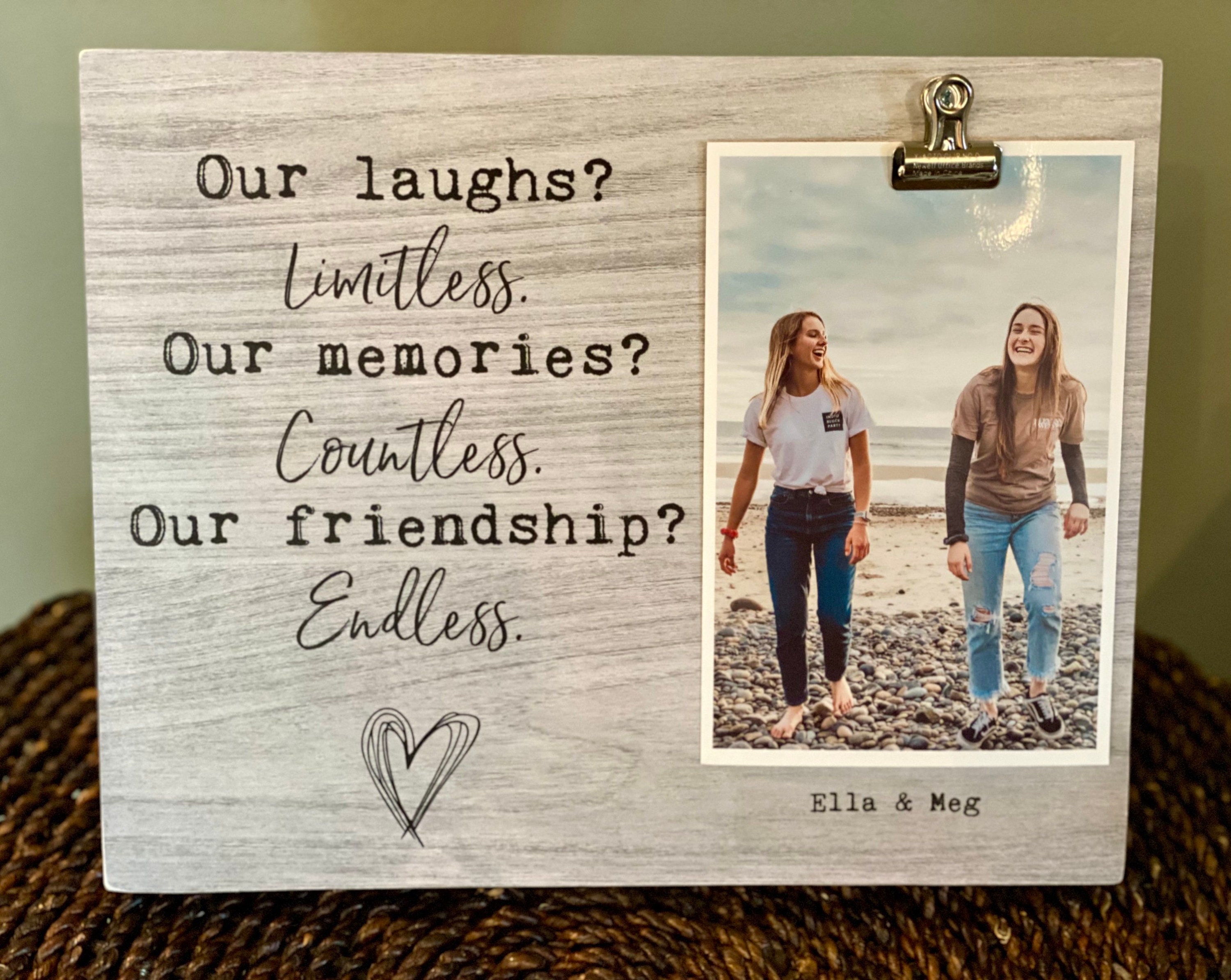 Friend Photo Frame Message Personalized Friend Photo Frame: Girl's Weekend Gift, Ours Laughs ...
