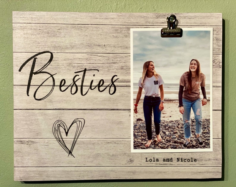 Gift For Friend CustomPersonalized Picture Frame Besties Picture Frame Idea for Friend/'s Birthday