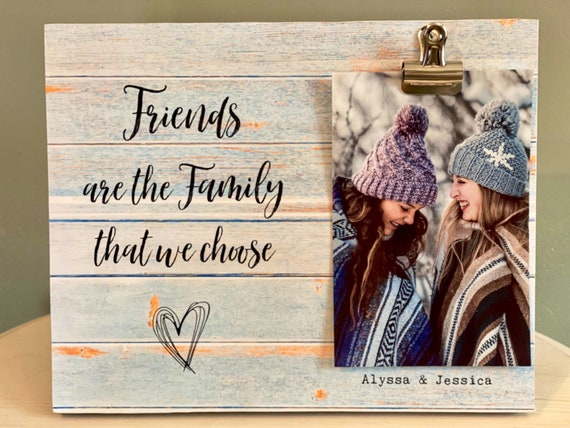 Good Friends Are Like Stars You Don't Always See Them But You Know They're Always There Friend Picture Frame 4x6 inch Unique BFF Birthday Wooden Photo