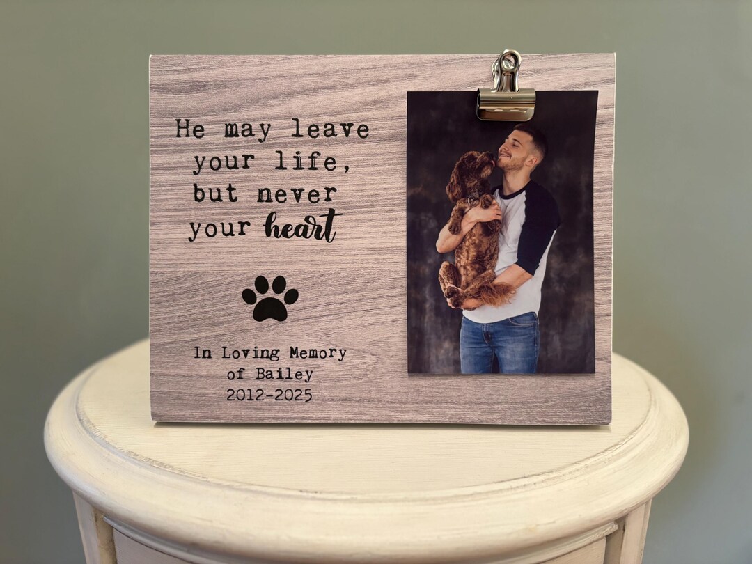 Personalized Pet Memorial Photo Frame | Loss of Dog Gift - Etsy