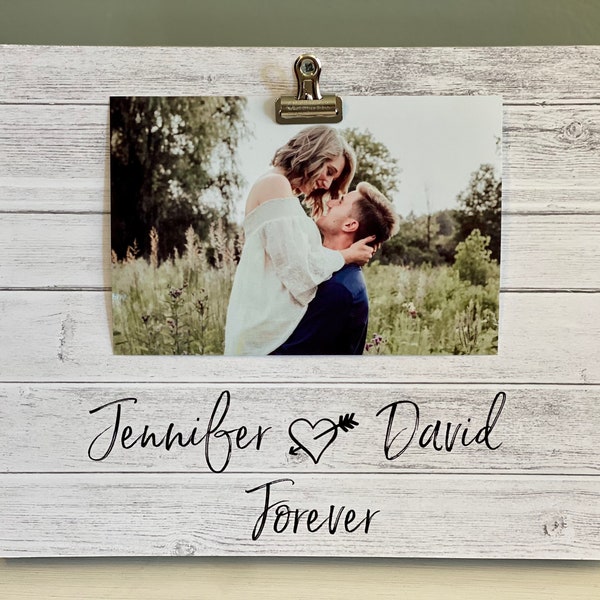 Engagement Gift | Personalized Love Photo Frame | Custom/Personalized Picture Frame with Names | Anniversary Gift |