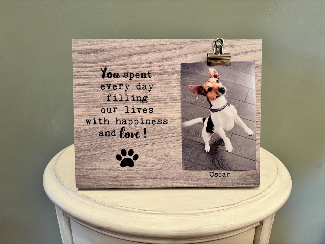 Personalized Pet Memorial Photo Frame | Dog Loss Gift 4x6 Picture - Etsy