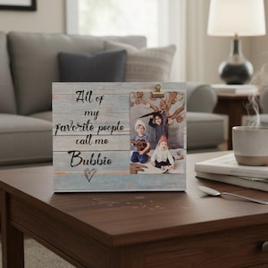 Personalized Bubbie Picture Frame: 'All My Favorite People' | Hanukkah Gift