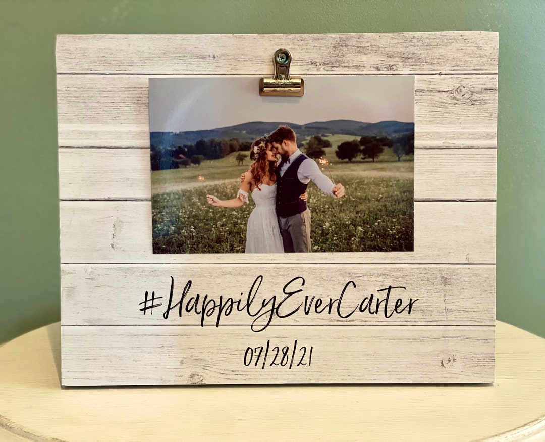 Personalized Hashtag Wedding Photo Frame | Anniversary Gift - Etsy