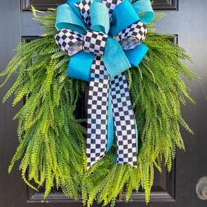 BEADED GRASS Wreath for Front Door, Greenery Wreath, Front Door Decor, Grass Wreath, Popular Grass Greenery Wreath, Everyday Wreath