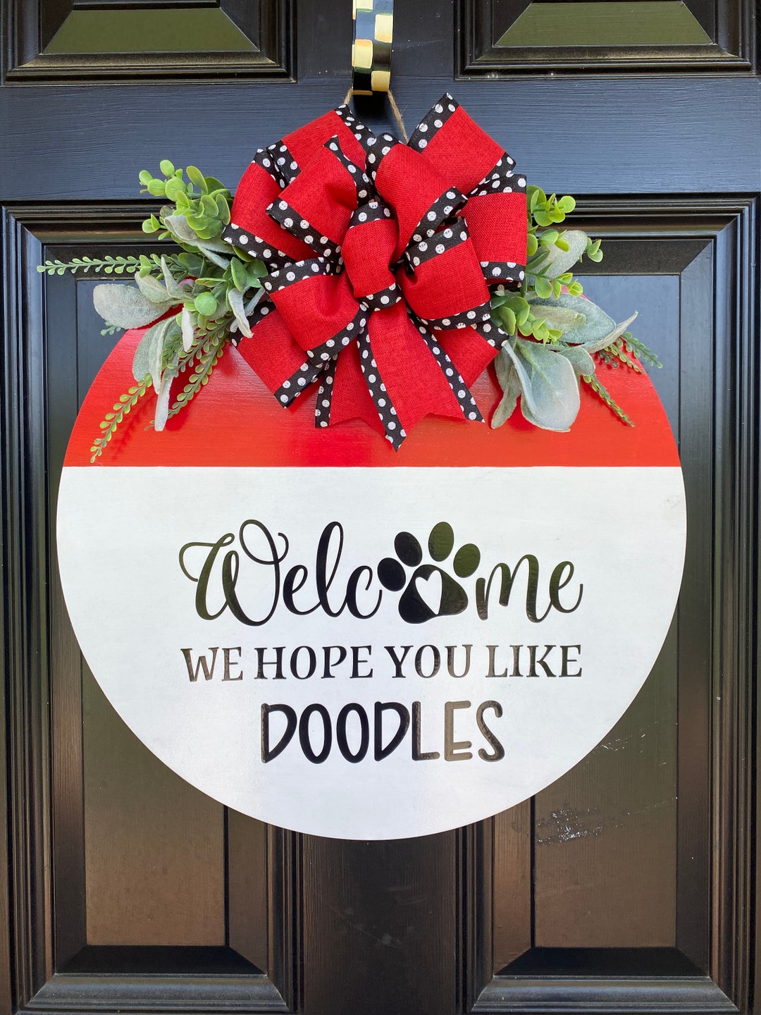 DOG Door Hanger, Everyday Door Hanger, Doodle, Golden Retriever