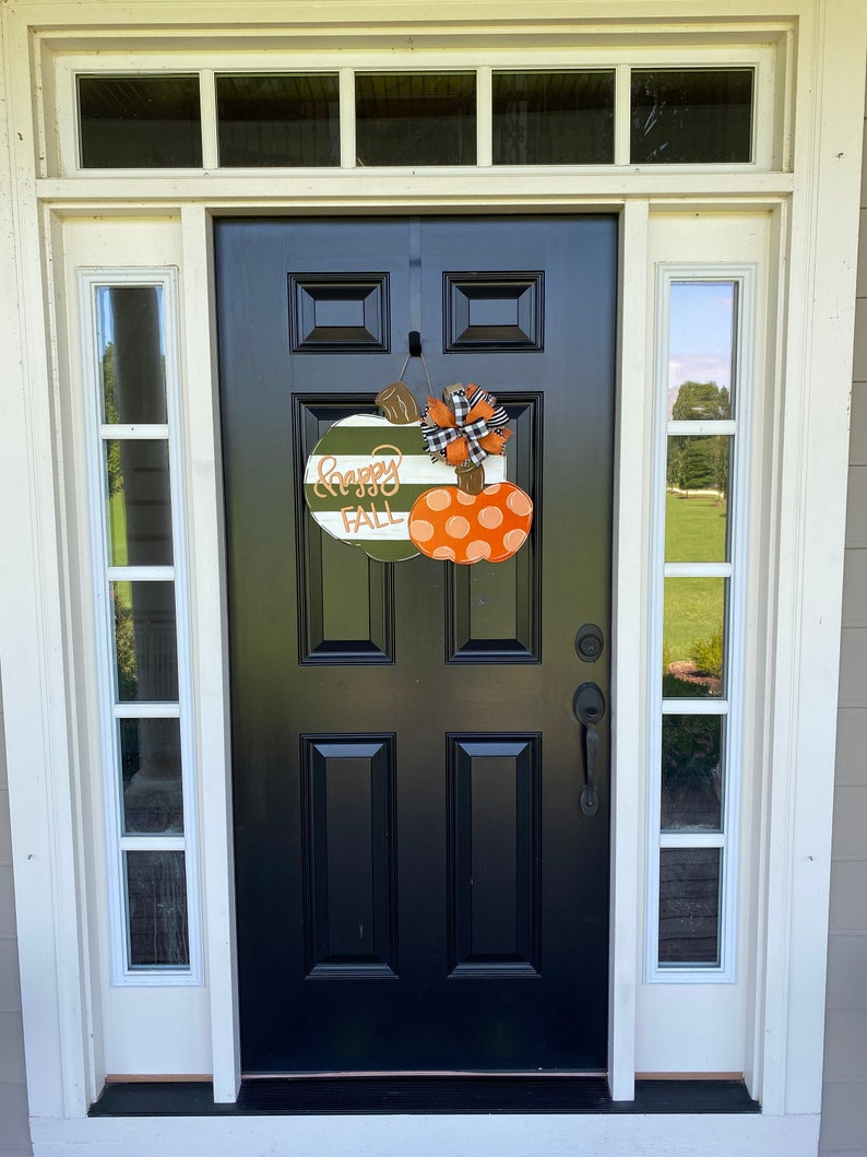 Pumpkin Wood Cut Out Fall Door Hanger Fall Decor PUMPKIN Door Hanger Farmhouse Decor Thanksgiving Door Hanger Halloween Door Hanger