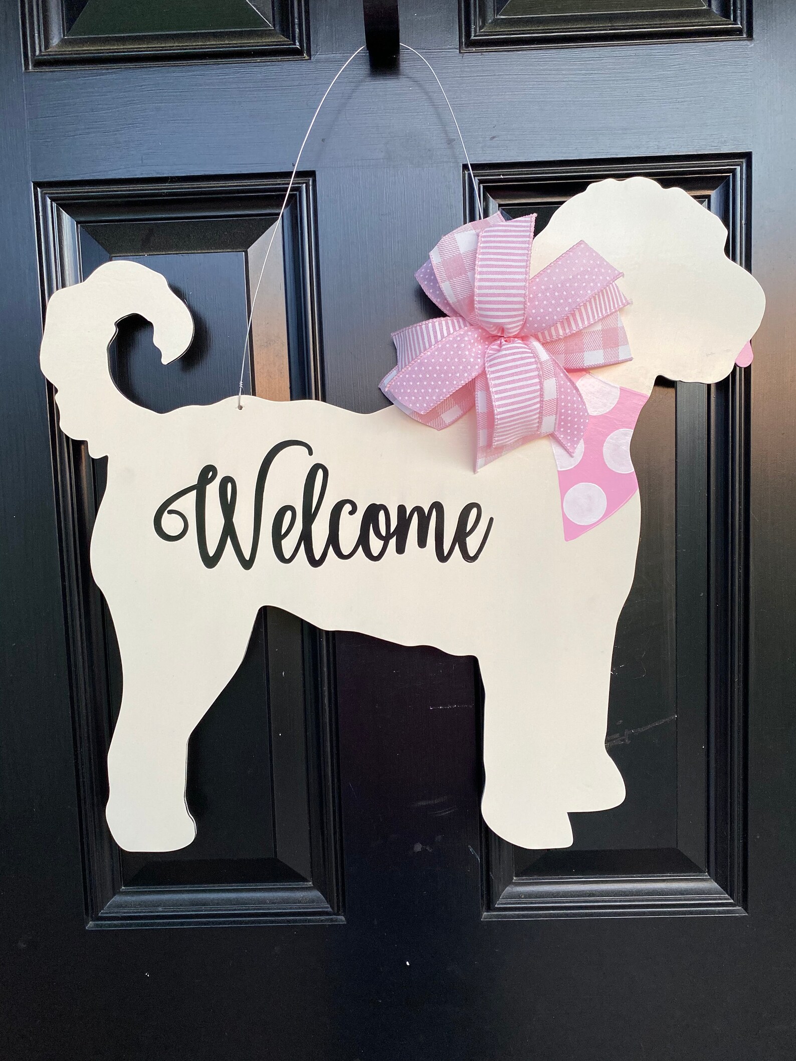 LABRADOODLE GOLDENDOODLE Door Hanger Dog Door Hanger Doodle Etsy