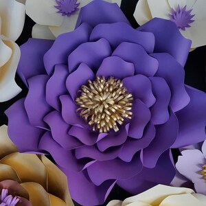 Paper Flower Template Paper Flower Pattern Large Paper - Etsy