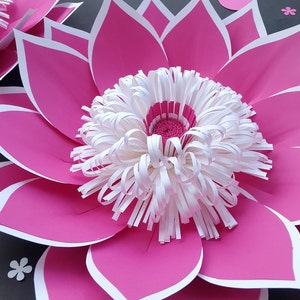 Pom pom Paper Flower Center, SVG file,  Flower Center Pattern, DIY Paper Flower center, fluffy paper flower center.