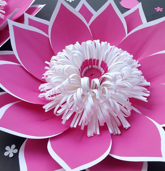 loopy paper flower center svg cut file paper flower center paper flower center template