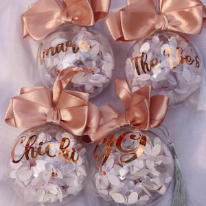 3 Personalized Christmas Ornaments - Christmas Ornaments - Family Name Christmas Ornament - Custom Christmas Baubles - Custom Christmas Gift