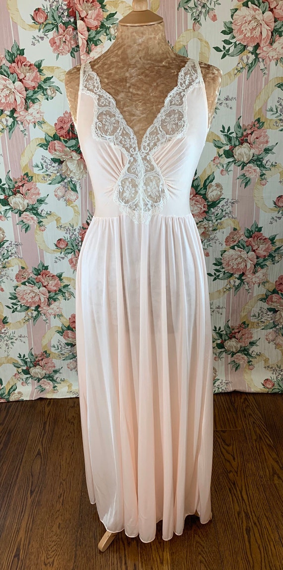 New~Creamy Apricot Olga Nightgown - image 2