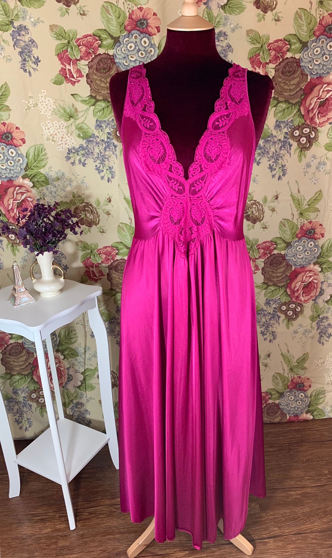 Dreaming in Hot Pink Olga Nightgown - Etsy