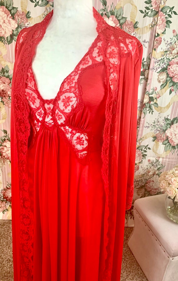 New~Rose Red Olga Nightgown set - image 2