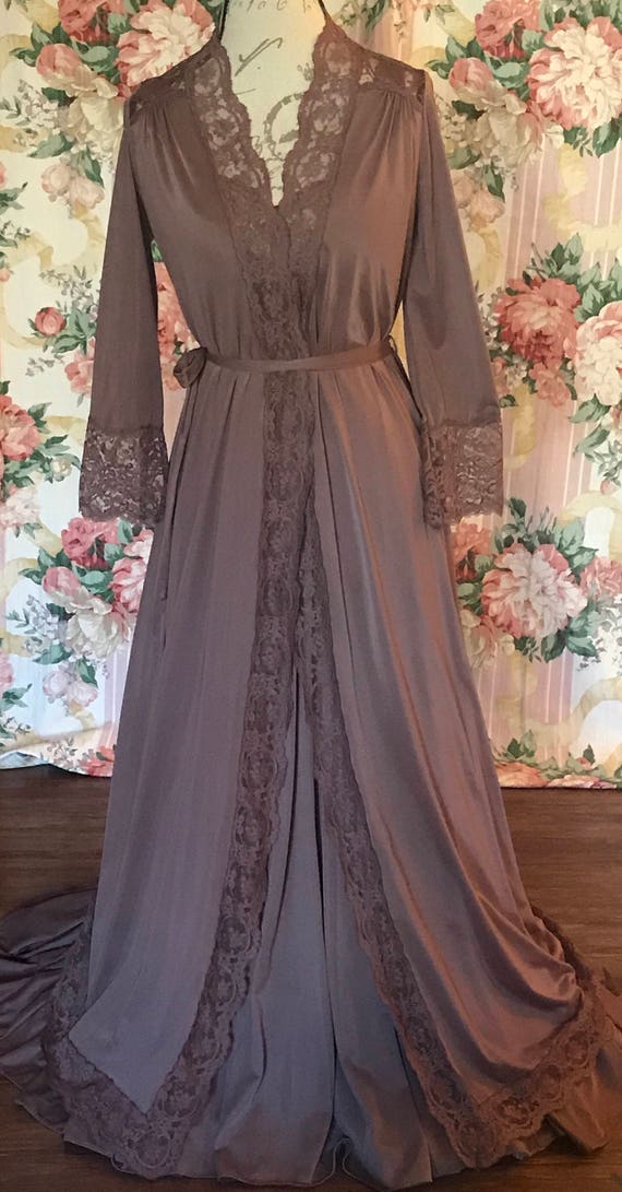 Sale~Beautiful Chocolate Brown Olga Robe set - image 2