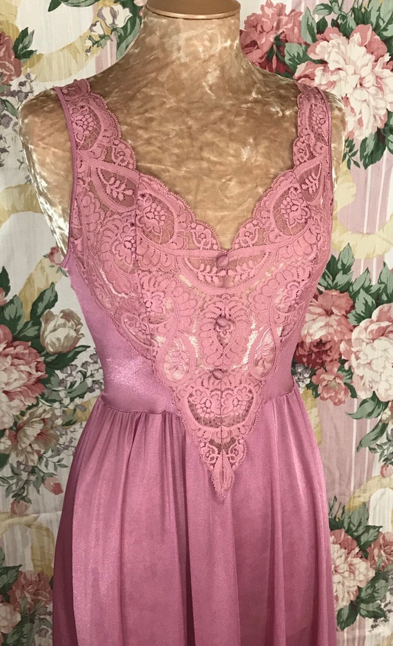 New~Impassioned Mauve Pink Olga Nightgown