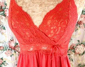 New~Candy Cane Red Olga Nightgown